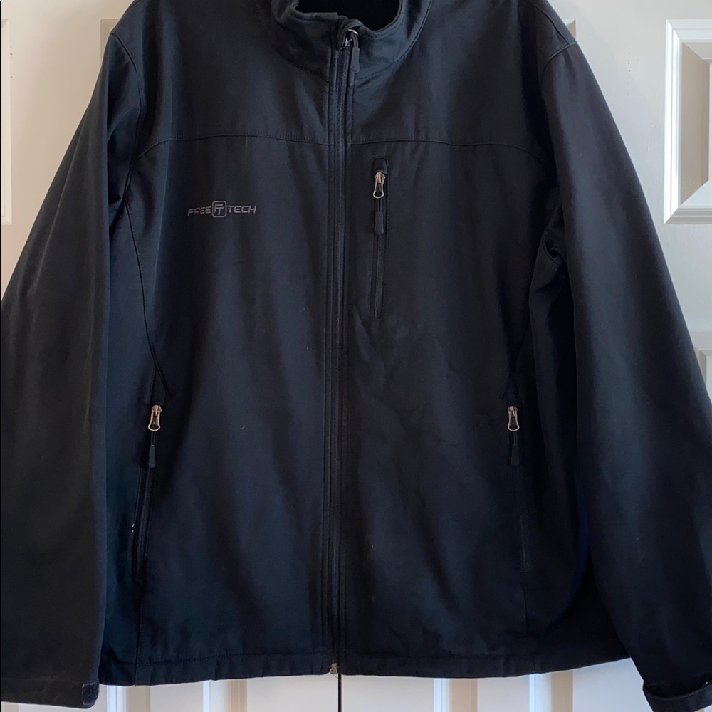 Black FreeTech Jacket w/ Zippers size XL - Picture 3 of 6